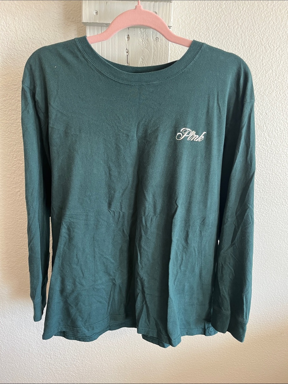 PINK by Victoria’s Secret Long Sleeve Tee in Forest Green